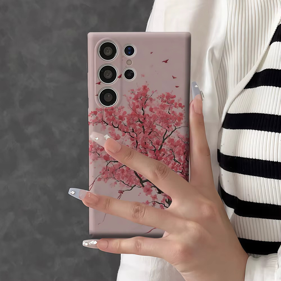 Stoßfeste Handyhülle mit Kirschblüten-Design für Samsung Galaxy S26 S25 S24 S23 Ultra Plus, robuste Doppelschicht Rückabdeckung - Bild 5