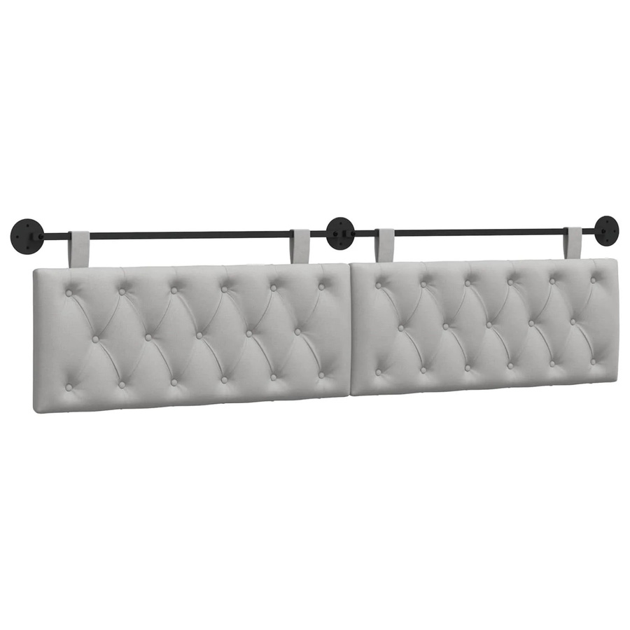 vidaXL Wandmontiertes Polsterpaneel Wolkengrau, Breite: 210 cm, Tiefe: 55 cm, Höhe: 7 cm - Bild 2