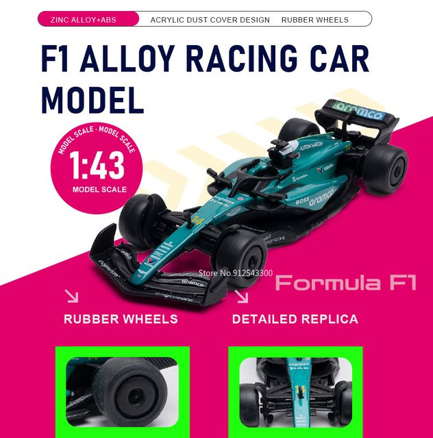 RMZ city F1 Verstappen-Rennwagenmodell, Fahrzeugmodell, Maßstab 1:43, Metall, Gummi - Bild 1