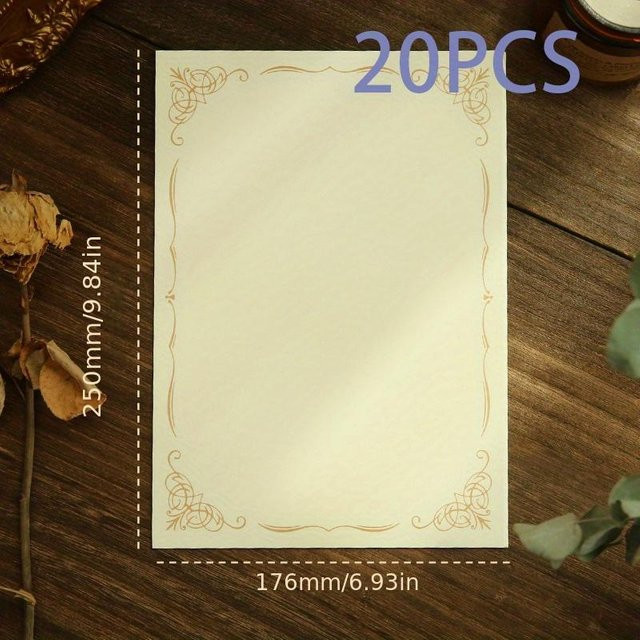 20 Stück Retro-Briefpapier SZ-Damai im B5 Format für romantische Liebesbriefe und kreative Schreibprojekte - Bild 1
