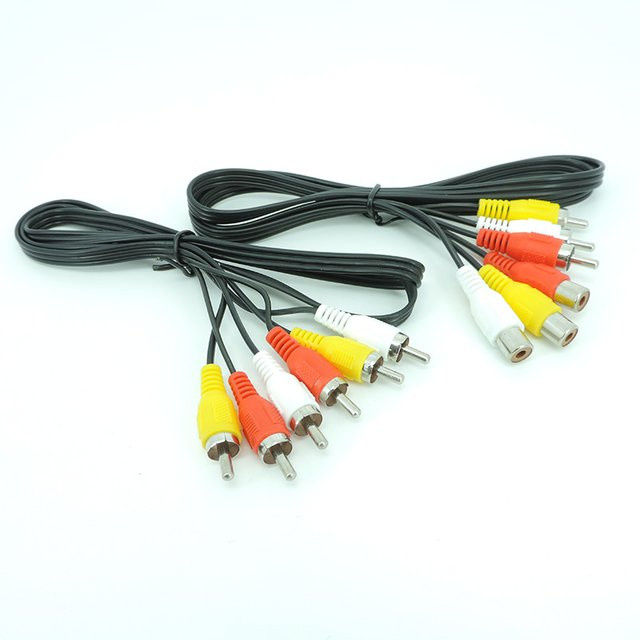 Gakaki RCA AV Verlängerungskabel 3 RCA Stecker auf 3 RCA Buchse Composite Audio Video W28 - Bild 1