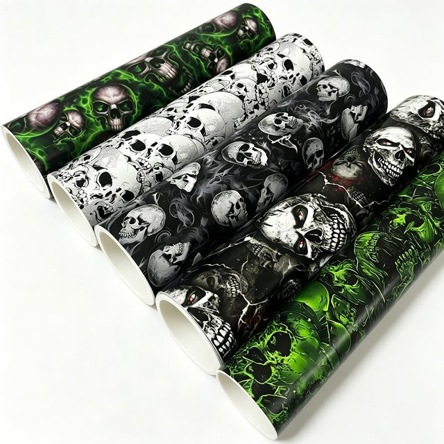 KASDA Totenkopf-Aufkleber aus selbstklebender PVC-Vinylfolie für Auto, Motorrad, Fahrrad und Möbel im Graffiti-Stil - Bild 1