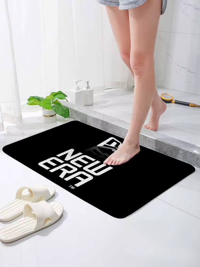 N-NewS E-Era Bodenmatte Schwarz, saugfähige und schmutzabweisende Fußmatte aus Polyester, B/T: 60 x 40 cm - Bild 6