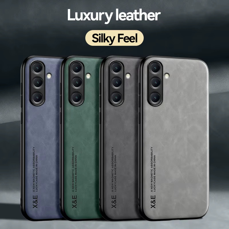 Luxuriöse Leder-Handyhülle für Samsung Galaxy A57 A37 A56 A36 A16 A55 A54 A53 A07 A17 in Grün mit weicher Abdeckung für Autohalter - Bild 4