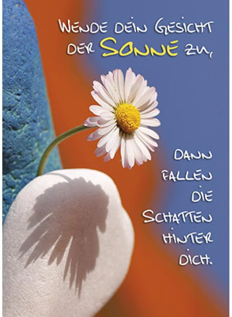 Wende dein Gesicht der Sonne zu Buch von Kawohl-Verlag mit floralem Design und Typografie in Weiß - Bild 1