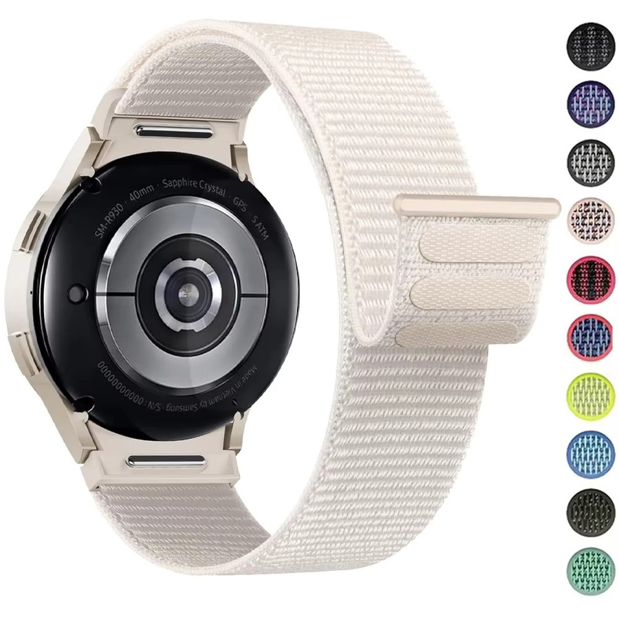 Nylon-Loop-Armband für Samsung Galaxy Watch, Weiß, Unisex - Bild 1
