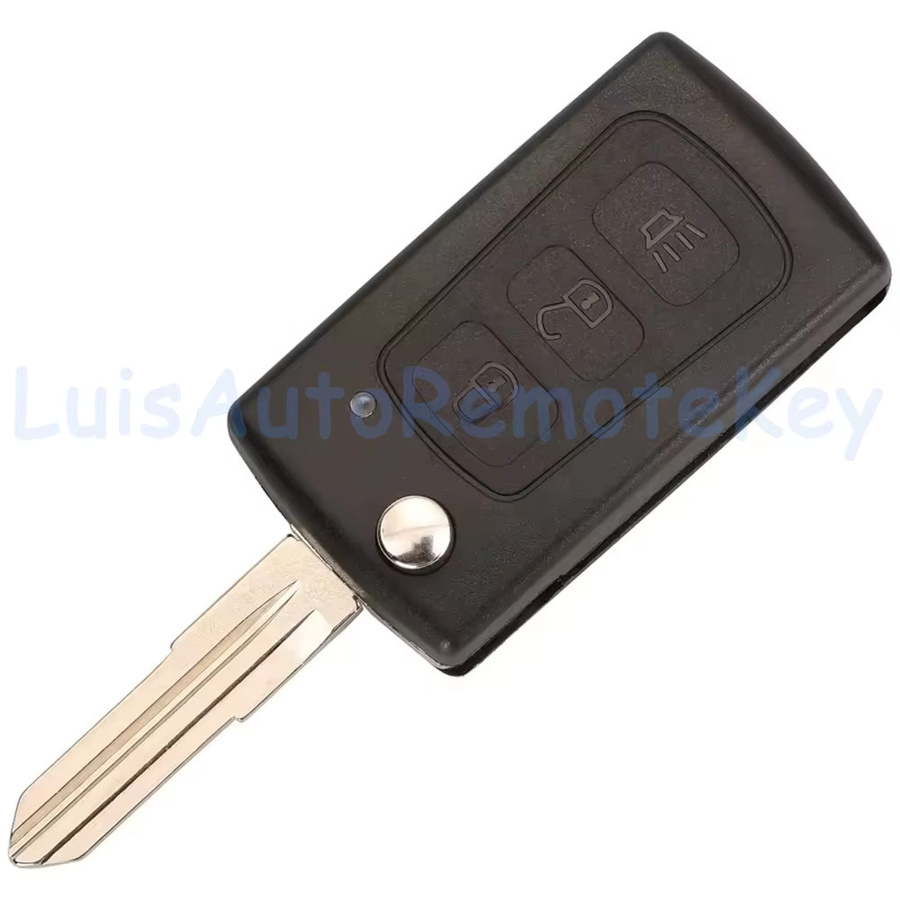DIYKEY OEM Flip Remote Autoschlüsselanhänger mit 3 Tasten, 433 MHz und ID48 Chip, Ersatz für Great Wall Haval Hover H3 H5, Schwarz - Bild 3