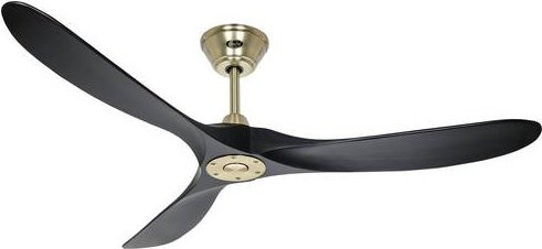 CasaFan ECO GENUINO Deckenventilator mit Fernbedienung in Messing Gebürstet und Schwarz, Höhe: 28,5 cm, Durchmesser: 152 cm - Bild 1