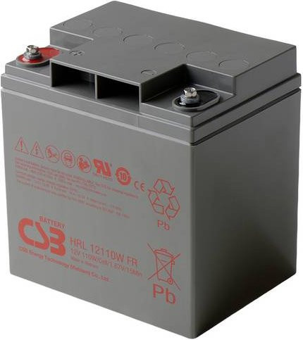 CSB Battery HRL 12110W Bleiakku 12V 28Ah Blei-Vlies AGM Grau B/H/T: 166 x 175 x 125 mm - Bild 1