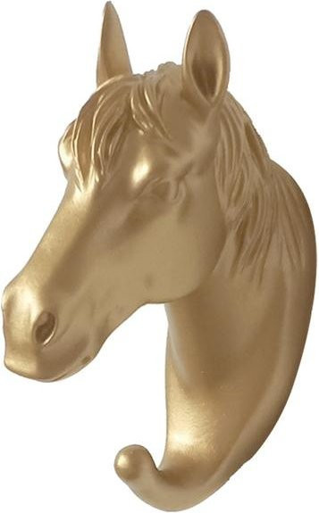 Selbstklebender Wandhaken Chenxin2 in Pferdeform, Farbe Gold, B/H/T: 16,5 x 16,0 x 6,5 cm - Bild 1