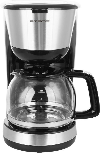 Emerio Filter-Kaffeemaschine CME-122933 in Schwarz und Silber mit Glaskanne, 1,25 l - Bild 1