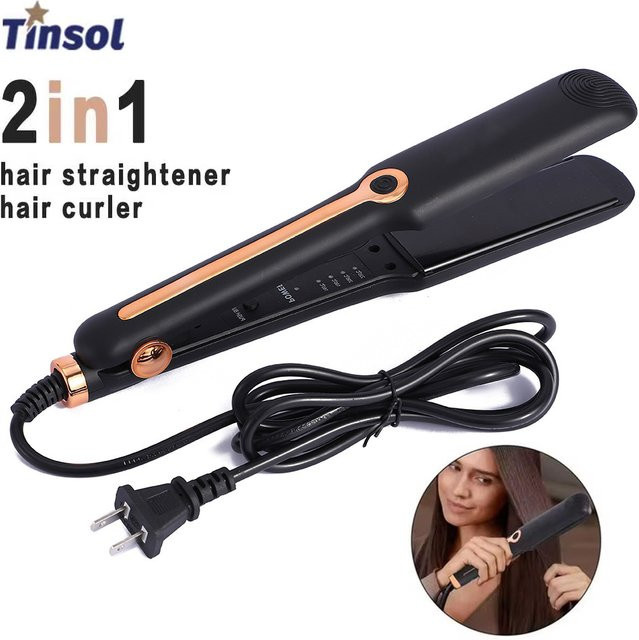 Tinsol 2-in-1 Haarglätter und Lockenstab mit Keramikplatte, Unisex - Bild 1