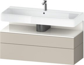 Duravit Waschtischunterschrank Qatego in Weiß, B/T/H: 119 x 47 x 59 cm - Bild 1