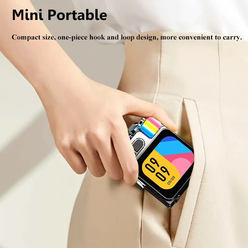 JINSERTA Bluetooth Lautsprecher mit Smart Touch Screen, tragbarer Mini Audio Player in Schwarz mit App-Steuerung und Freisprechfunktion - Bild 4