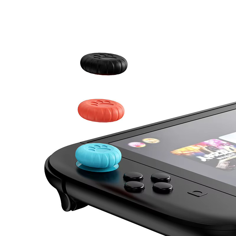 4er-Set Katze Silikon Thumbstick-Grip-Caps für Nintendo Switch Joy-Con und Pro Controller, Multicolor - Bild 3