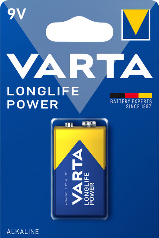 Varta Longlife Power 9V Block-Batterie Alkali-Mangan 580 mAh - Bild 2