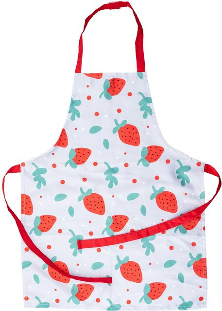 Dr. Oetker Kochschürze für Kinder mit Erdbeer-Motiv in Multicolour, waschbar bei 40 Grad - Bild 1