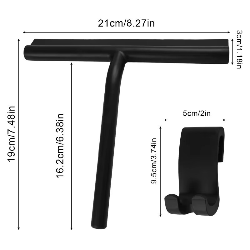 JUSTINLAU Silikon-Glasreiniger Squeegee in Schwarz für Haushalt und Gewerbe - Bild 4