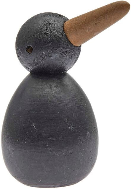 Rico Design Deko-Möwe stehend aus Holz in Schwarz, Höhe: 14,5 cm, Breite: 8 cm - Bild 1