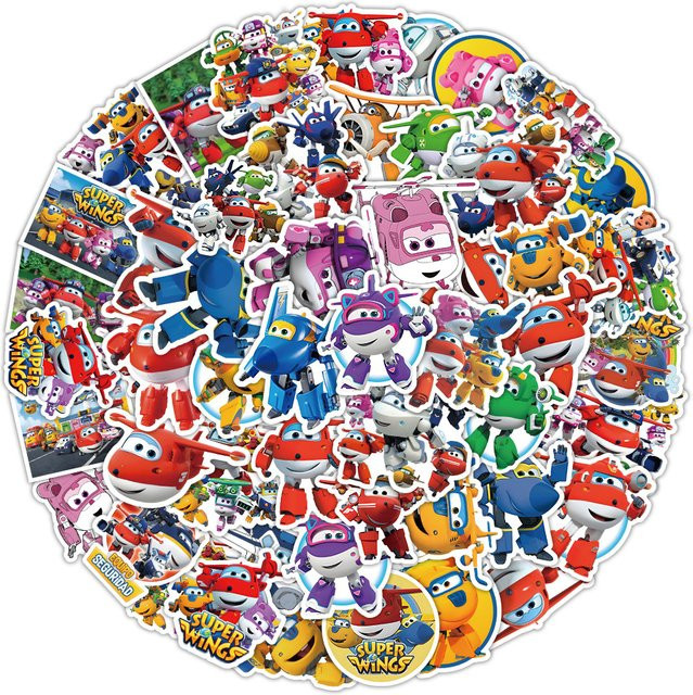 Super Wings Aufkleber, Nachfüllpack, 50 Stück, Bunt / Mehrfarbig - Bild 1