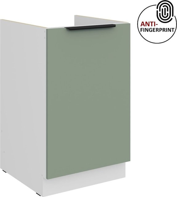 Küchen Spülenschrank ARIA in Aquamarin Matt mit Anti-Fingerprint-Beschichtung, Breite: 50 cm - Bild 1