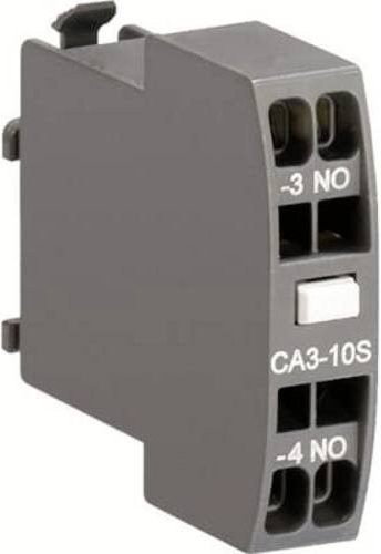 ABB CA3-10S Hilfskontaktblock für Schütz, 1 Schließer, 4A, Grau, 10 Stück - Bild 1