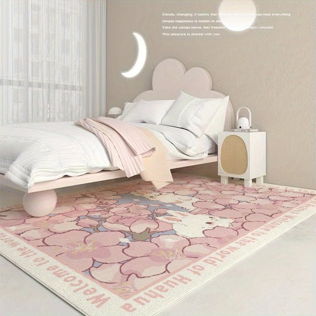 VIKAMA Teppich im europäischen Landschafts-Mädchen-Stil, weich und maschinenwaschbar, ideal für Wohnzimmer und Schlafzimmer, B/T: 120 x 60 cm - Bild 1