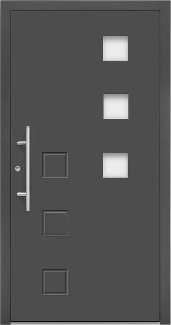 Aluminium-Haustür Splendoor Moderno M510/B mit Glaseinsatz in Anthrazit Metallic, B/H: 110 x 210 cm, Anschlag Links - Bild 1