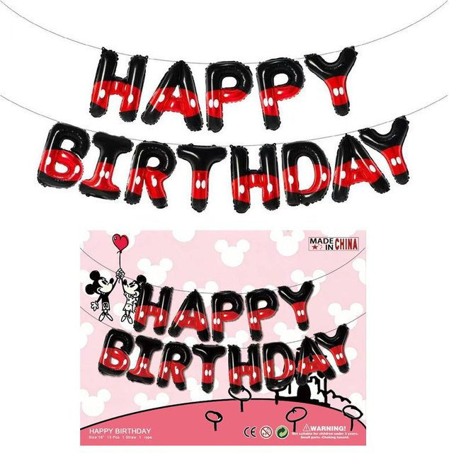 Disney Mickey und Minnie Partybanner mit aufblasbarer Figur und Wimpelkette zur Partydekoration - Bild 1