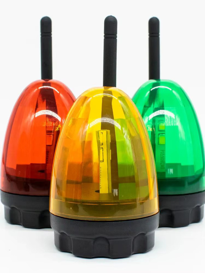Scimagic-RC LED-Warnlampe mit 3-Farben-Anzeige und Blitzfunktion in Gelb - Bild 4