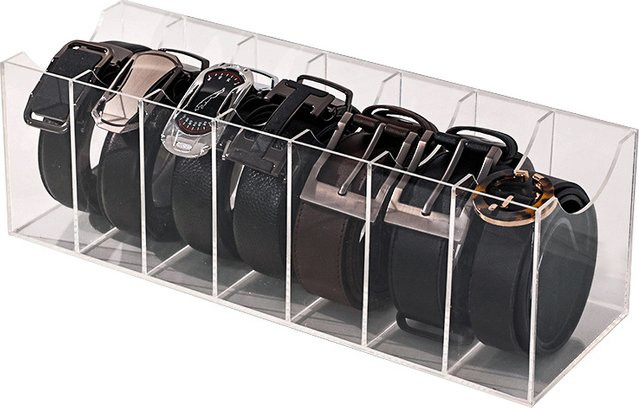 SHNGki Transparente Acryl-Aufbewahrungsbox mit Trennwänden und Gittern als Kosmetik-Organizer für deinen Schreibtisch - Bild 1