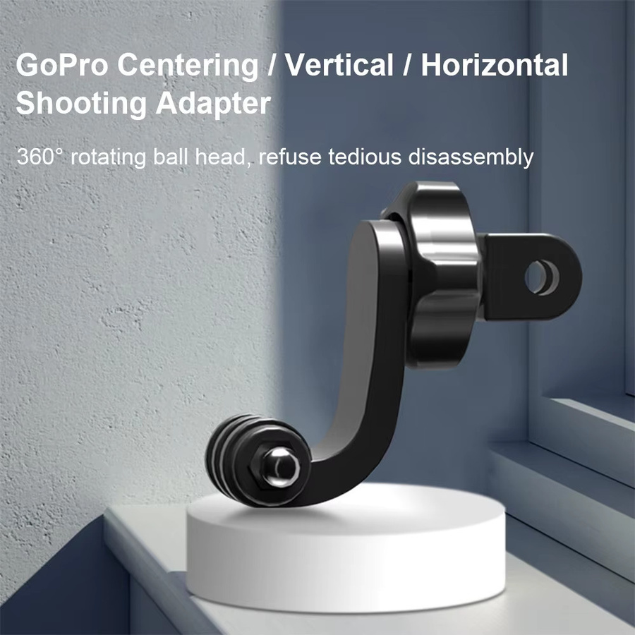 SJCAM Universal Adapter Halterung für Action Kamera als Kinn- und Vertikalhalterung für Motorradhelme in Schwarz - Bild 4