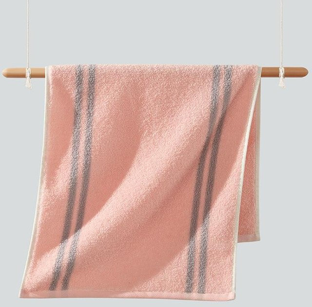 Yiran Furniture Handtuch aus reiner Baumwolle gestreift für Erwachsene B: 34 cm, L: 74 cm - Bild 1