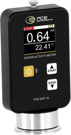 PCE Instruments PCE-WAT 10 Wasseraktivitätsmessgerät zur Messung von Temperatur und AW-Wert in Schwarz - Bild 1
