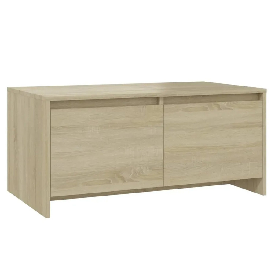 vidaXL Couchtisch in Sonoma-Eiche mit modernem Design, Farbe: Braun/Beige, B/T/H: 90 x 50 x 41,5 cm - Bild 1