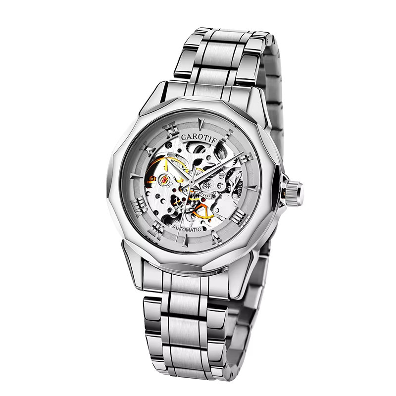 CAROTIF Armbanduhr Edelstahl, Automatik, Silber, Herren - Bild 6