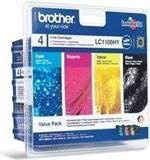 Brother LC1100HYRBWBP Tintenpatronen Set mit hoher Kapazität in Gelb, Cyan und Magenta für Brother DCP-6690CW, MFC-5890CN und MFC-6490CW - Bild 1