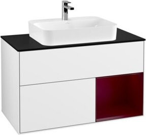 V&B Waschtischunterschrank Finion 100 Wandbeleuchtung in Weiß lackiert B/T/H: 100 x 50,1 x 50,1 cm - Bild 1