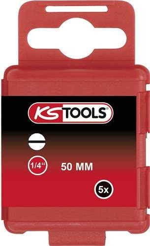 KS Tools Schlitz-Bit 911.2747 mit 1/4 Zoll Antrieb und 3 mm Schlitz-Abtrieb in Rot - Bild 1