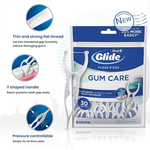 Oral B Glide Pro Health Advanced Zahnseide-Picks, 30er-Pack, Unisex - Bild 1