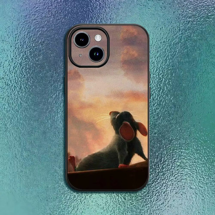 R-Ratatouille-Remy Handyhülle für iPhone 12 bis 17 Pro Max Plus Classic in Schwarz Multicolour Softshell - Bild 2