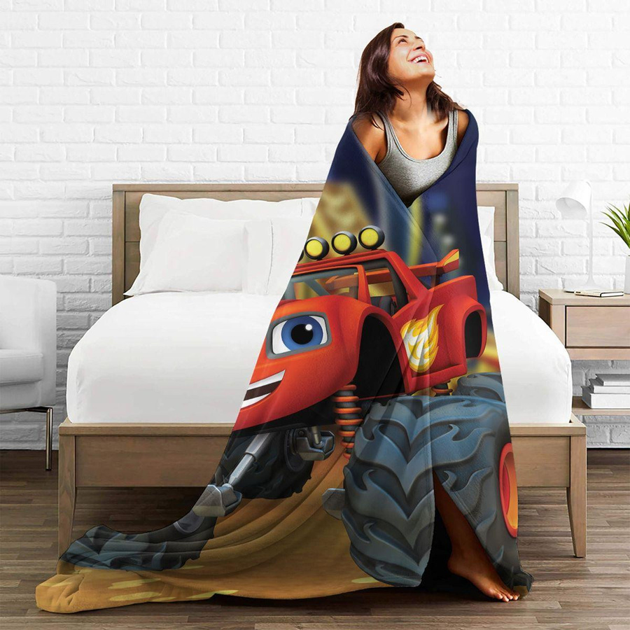 Blaze And The Monster Machines Fleece-Plüsch-Überwurfdecke in Multicolour, warme Cartoon-Decke für Zuhause und Schlafzimmer, B/H: 75 x 100 cm - Bild 4