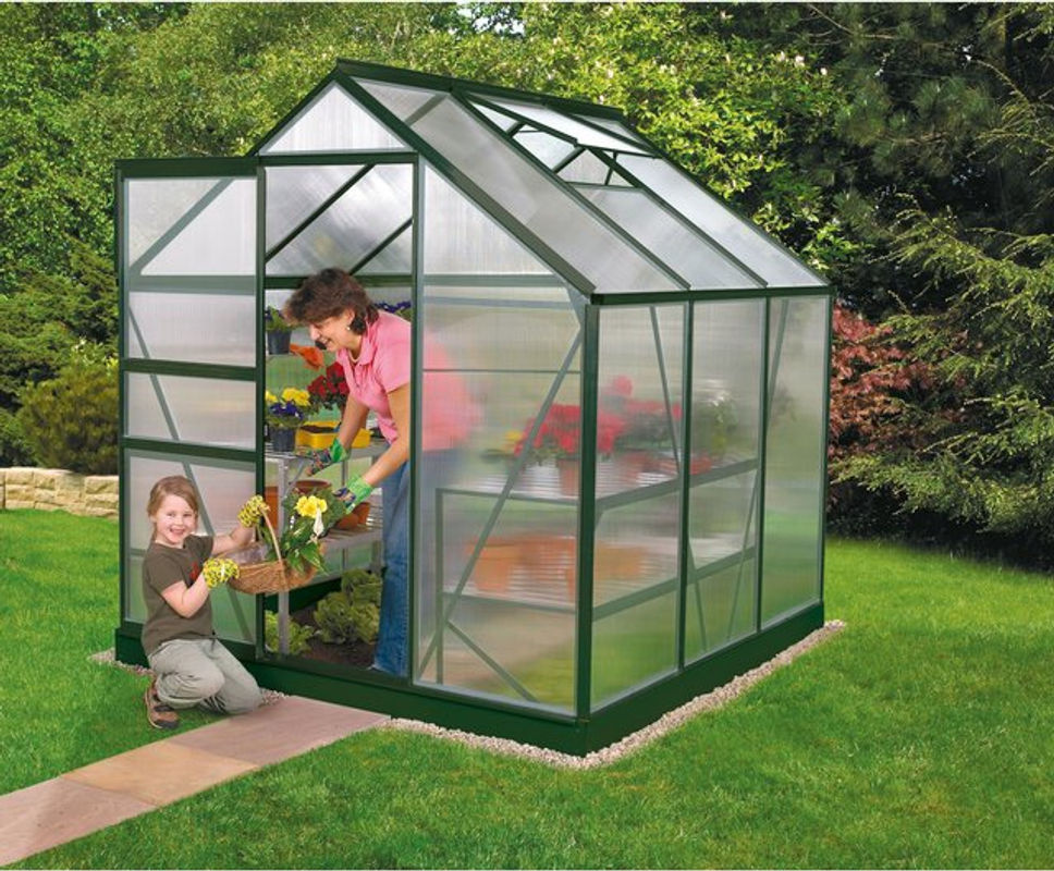 Vitavia Gewächshaus Venus 3800 in Grün mit 4 mm HKP und 3,8 m² Fläche - Bild 4