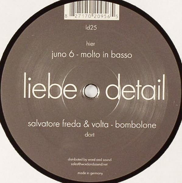 Salvatore Freda & Volta/Juno 6 - Bombolone Liebe025 Vinyl LP 12 Zoll Gray Liebe Detail 2008 Electronic - Bild 1