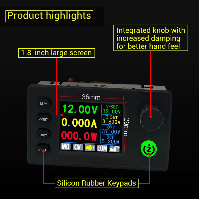 Aideepen SK150C DC-DC Buck-Boost-Wandler 150W 8A CNC Einstellbares Labor-Netzteil Step-up/down 7-36V - Bild 2
