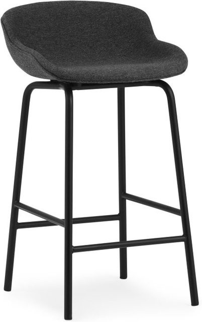 Normann Copenhagen Hyg Barhocker mit Vollpolsterung in Schwarz im skandinavischen Stil, Höhe: 65 cm - Bild 1