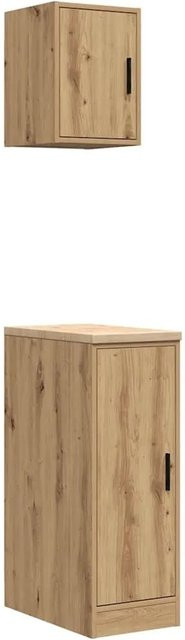 vidaXL Garagenschränke 2er Set aus Holzwerkstoff in Artisan-Eiche, Farbe Braun - Bild 1