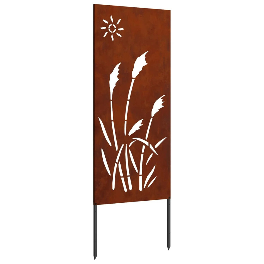 vidaXL Garten Sichtschutz Paravent aus Stahl in Rost-Optik, Farbe: Braun, B/H: 50 x 140 cm - Bild 2