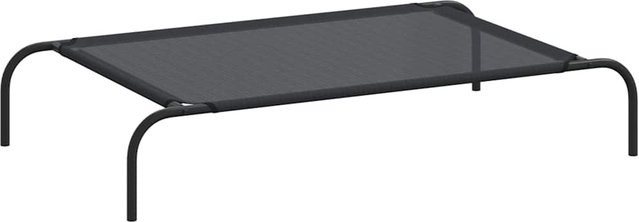 Erhöhtes Hundebett von Yiwydaa in Schwarz mit wetterfestem Textilene-Gewebe, B/T/H: 65 x 65 x 20 cm - Bild 1