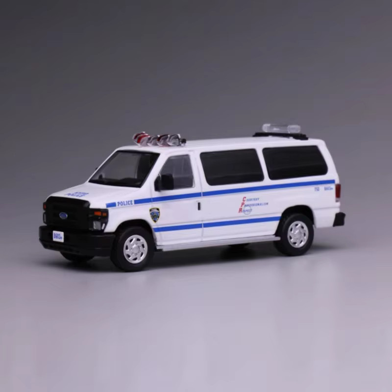 WELLY E350 Polizei, Modellauto, 1:64, Metall, Weiß - Bild 2